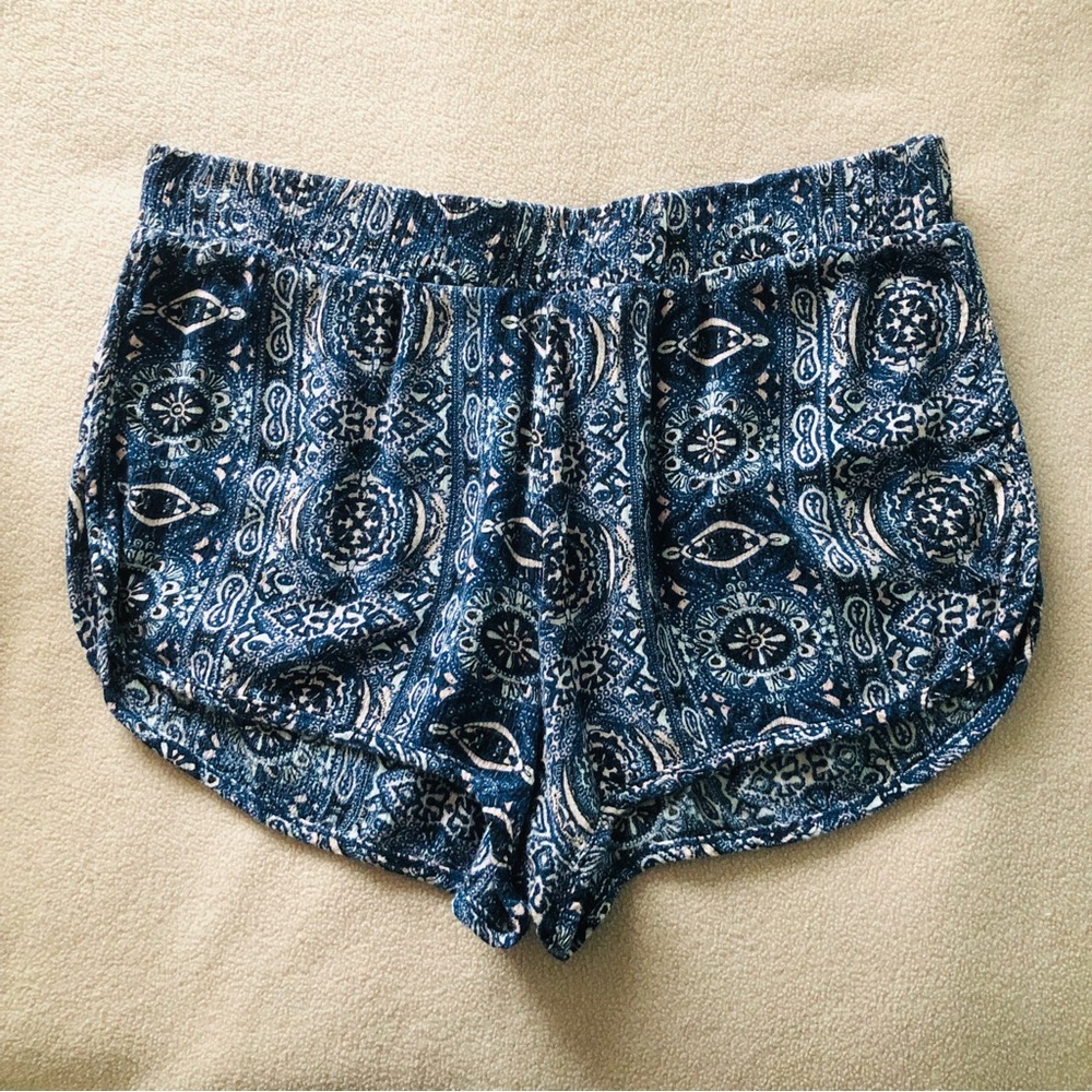 Blue flowy shorts